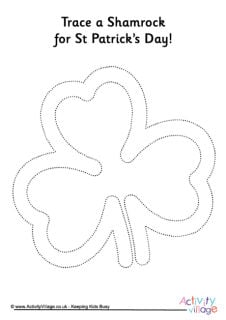 St Patrick's Day Tracing Pages