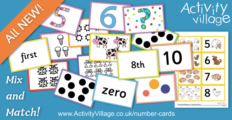 15 Sets of New Mix and Match Number Cards