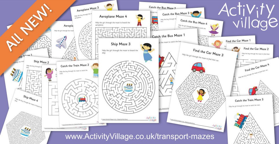 20 Fun New Mazes - Transport Themed and For a Range of Ages and Stages 20 Fun New Mazes - Transport Themed and For a Range of Ages and Stages