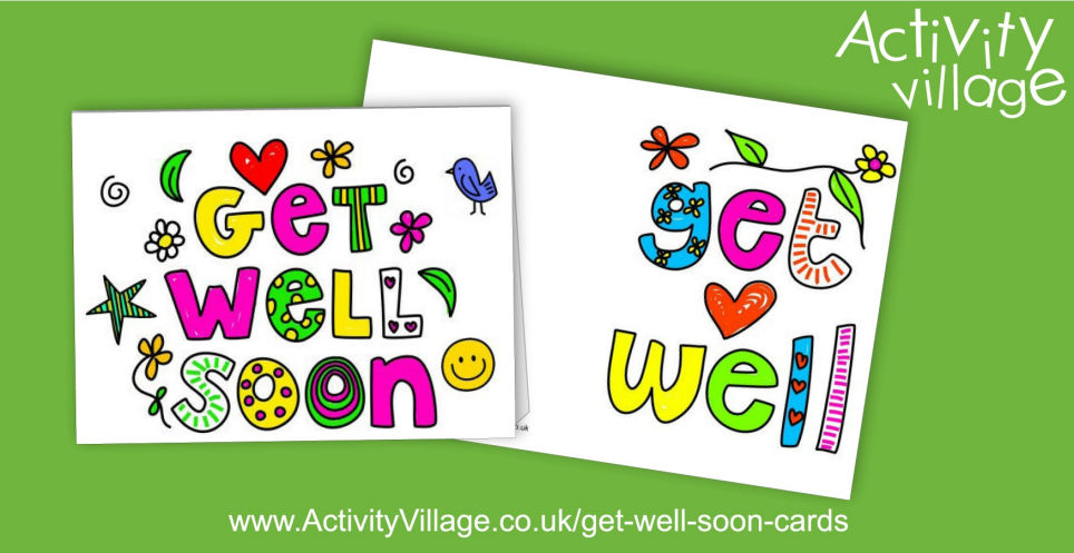 2 Cheerful New Get Well Soon Cards