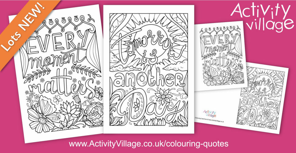 2 Gorgeous New Colouring Quote Pages and Cards Just Added 2 Gorgeous New Colouring Quote Pages and Cards Just Added