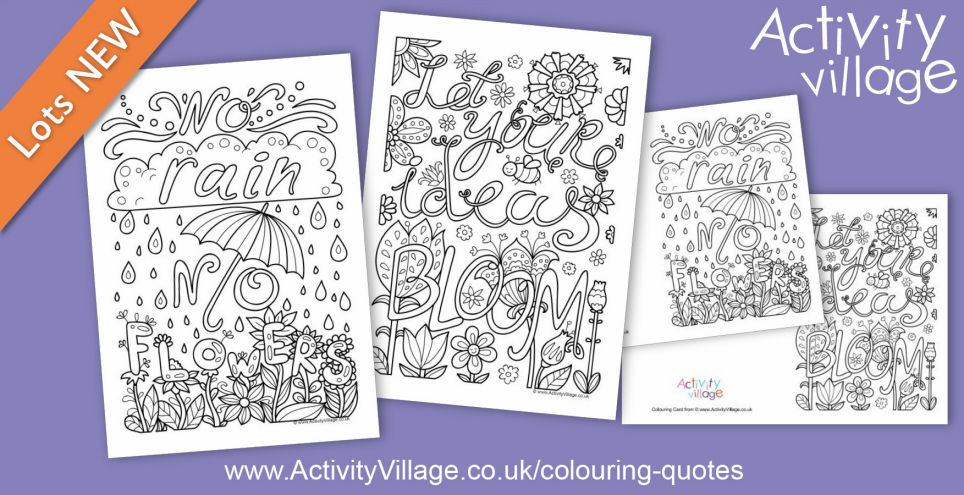 2 Lovely New Flower Themed Colouring Quotes Pages and Cards 2 Lovely New Flower Themed Colouring Quotes Pages and Cards