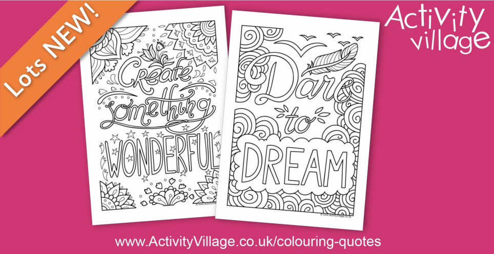 2 New Colouring Pages and Colouring Cards