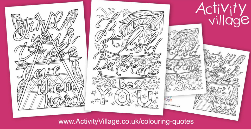 2 New Colouring Quotes for Older Kids and Adults 2 New Colouring Quotes for Older Kids and Adults