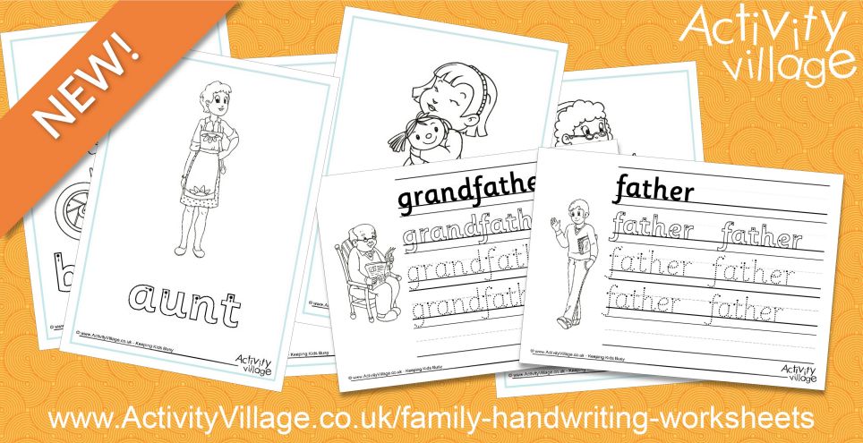 30 New Family Handwriting Worksheets