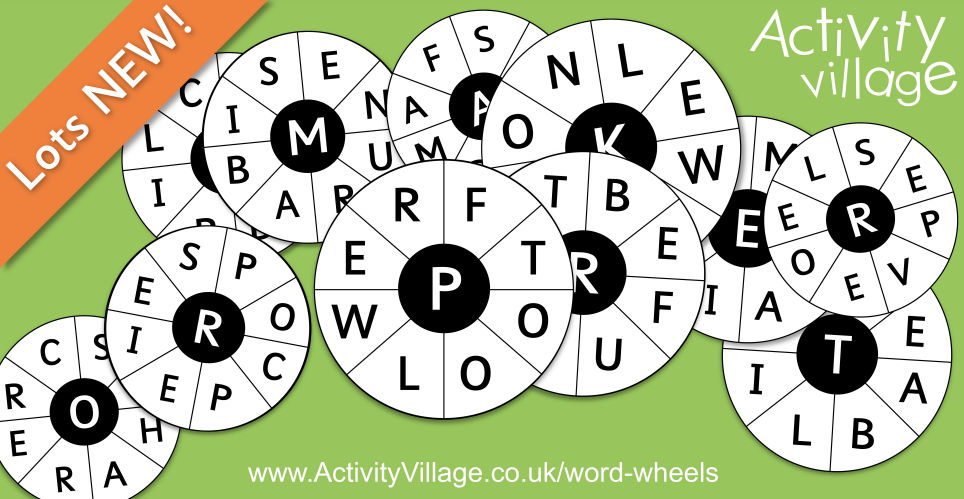35 New Word Wheel Puzzles to Challenge the Kids 35 New Word Wheel Puzzles to Challenge the Kids