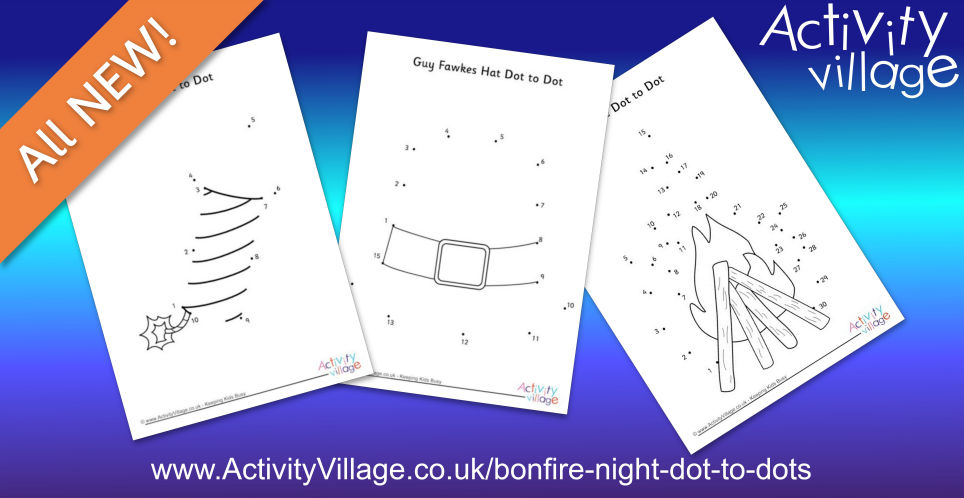 3 New Bonfire Night Dot to Dot Puzzles