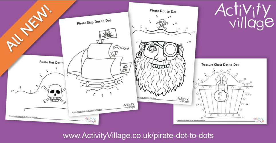 4 Fun New Pirate Dot to Dot Pages