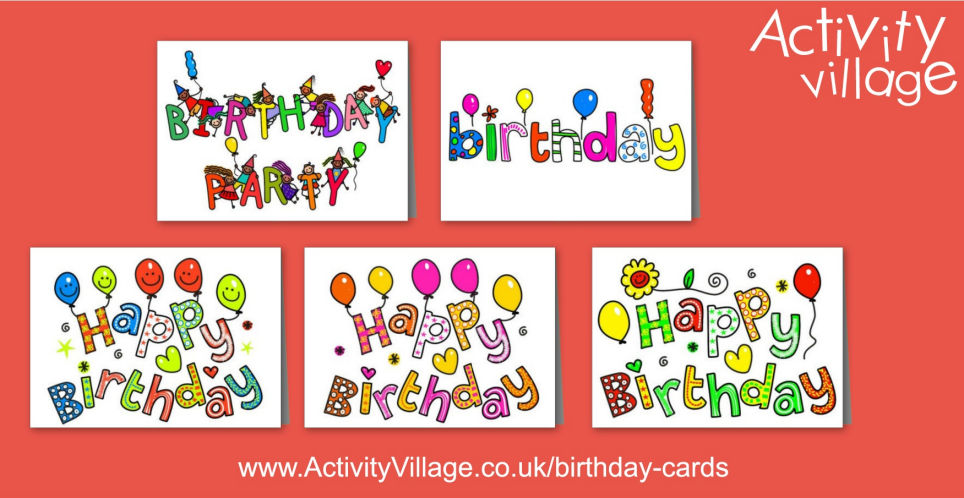 5 Bright New Birthday Cards To Print 5 Bright New Birthday Cards To Print