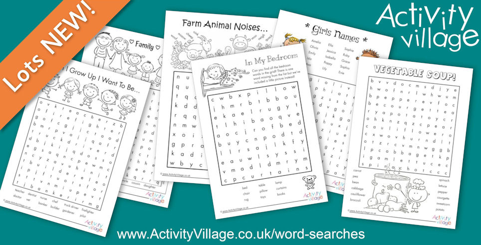 6 New Word Search Puzzles for the Kids 6 New Word Search Puzzles for the Kids