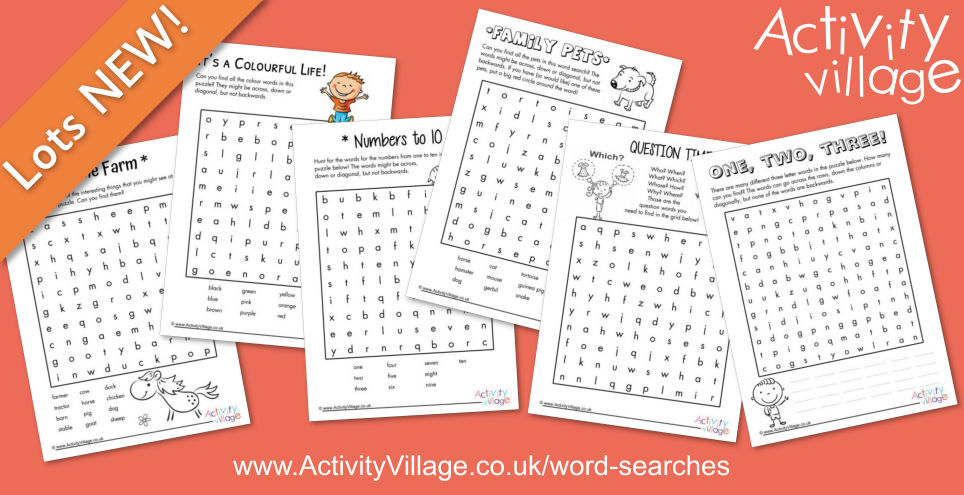 6 New Word Searches to Challenge Kids 6 New Word Searches to Challenge Kids