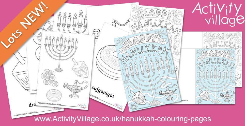 A Brand New Collection of Hanukkah Colouring Pages