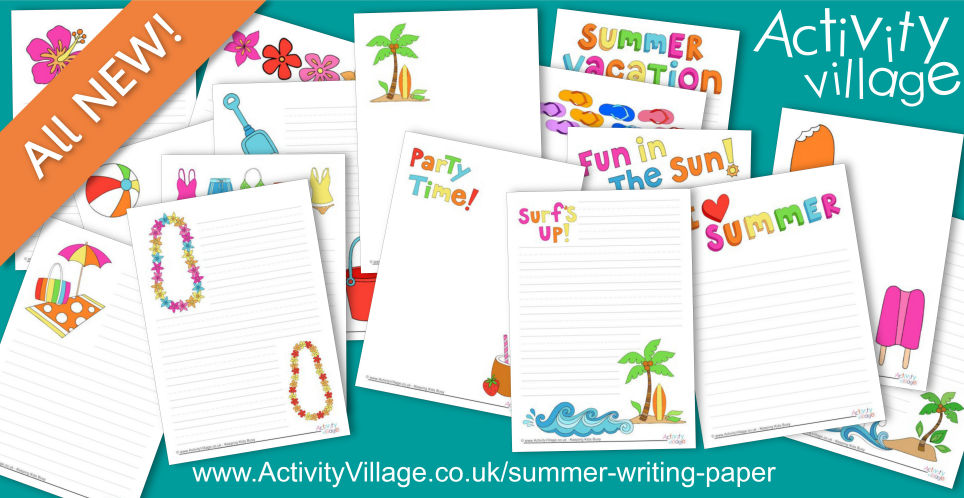 A Bumper New Collection of Colourful Summer Writing Paper A Bumper New Collection of Colourful Summer Writing Paper