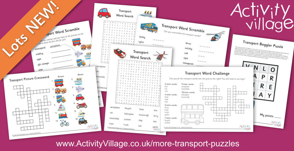 A Fabulous Collection of New Transport Word Puzzles A Fabulous Collection of New Transport Word Puzzles