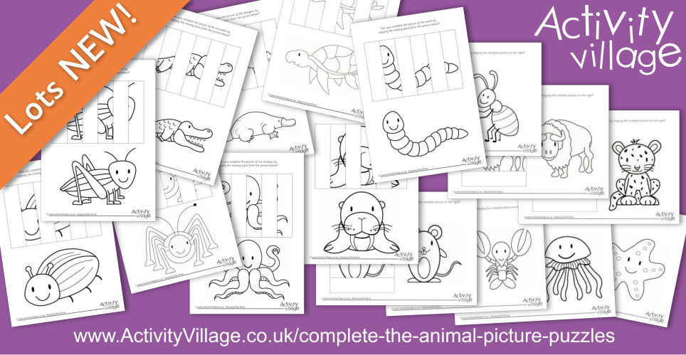 A Huge Bundle of New Complete the Animal Picture Puzzles A Huge Bundle of New Complete the Animal Picture Puzzles