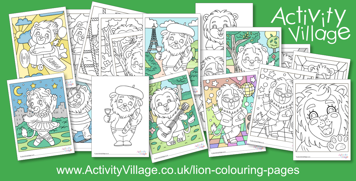 A Huge New Collection of Fun Lion Colouring Pages