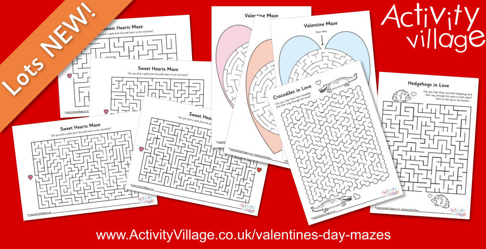 A Lovely New Collection of Mazes for Valentine's Day A Lovely New Collection of Mazes for Valentine's Day