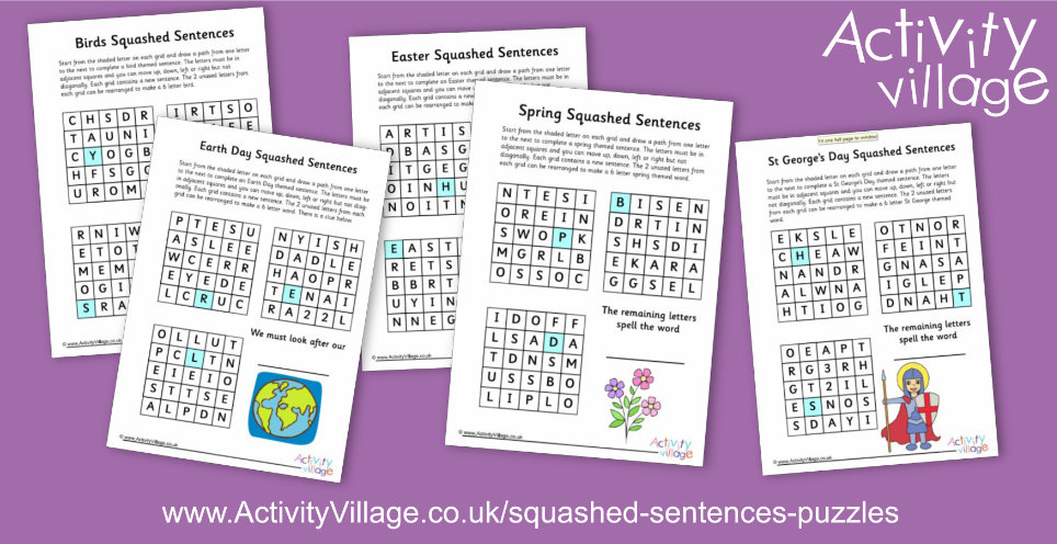 A New Type of Puzzle - Squashed Sentences! A New Type of Puzzle - Squashed Sentences!
