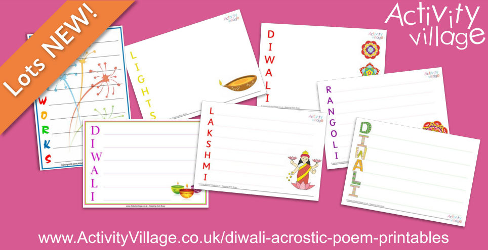 Acrostic Poetry Printables for Diwali Acrostic Poetry Printables for Diwali