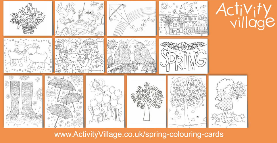 Adding to our Collection of Spring Colouring Cards Adding to our Collection of Spring Colouring Cards