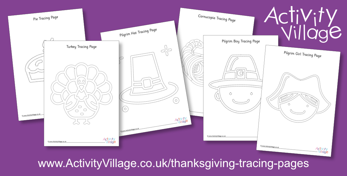 Adding to our Thanksgiving Tracing Pages