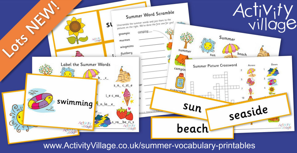 Adding to our Vocabulary Printables with a Summer Set Adding to our Vocabulary Printables with a Summer Set