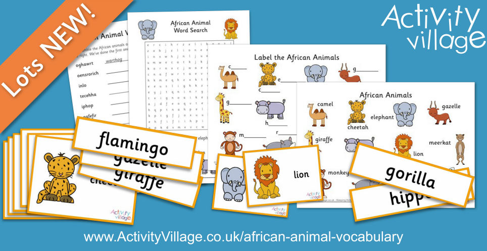 African Animal Vocabulary Printables That Make Learning So Much Fun!
