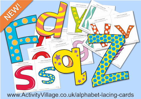 Alphabet Lacing Cards