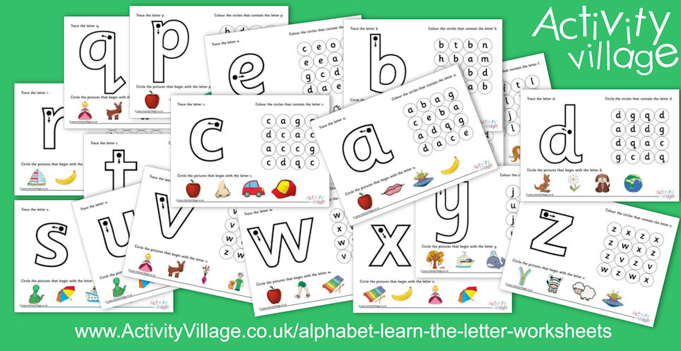 New Alphabet "Learn the Letter" Worksheets