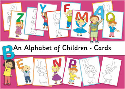 How Many Ways Can You Use Our Alphabet of Children Cards?