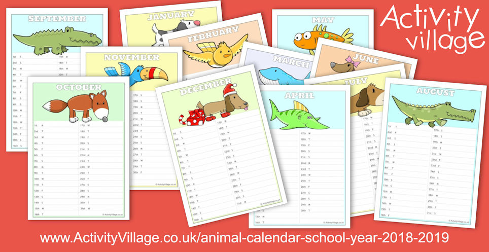 Our Animal Calendar is Back for 2018 - 2019