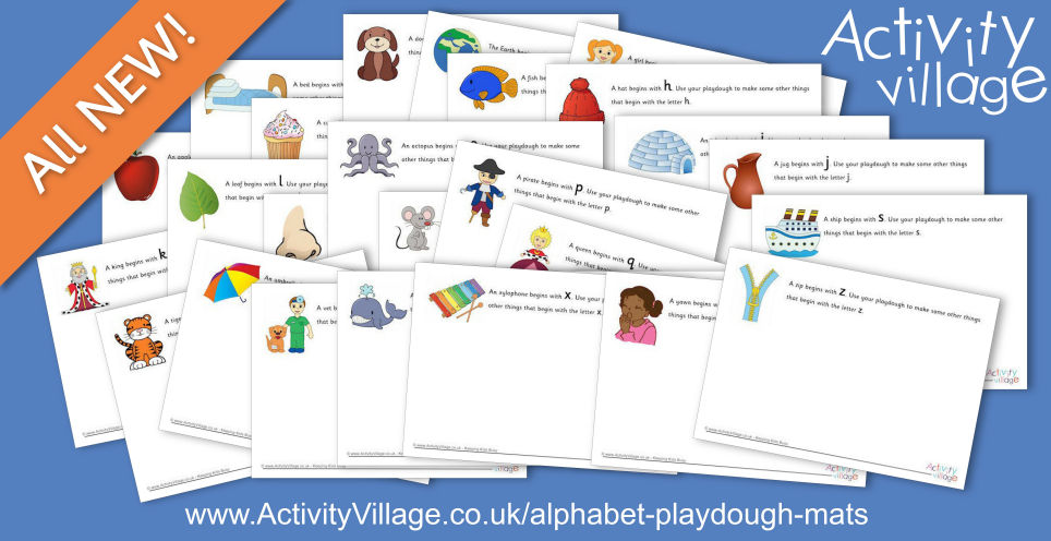 Another Set of Alphabet Playdough Mats for Beginning Letters Another Set of Alphabet Playdough Mats for Beginning Letters