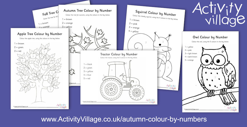 New Autumn Colour by Number Pages New Autumn Colour by Number Pages