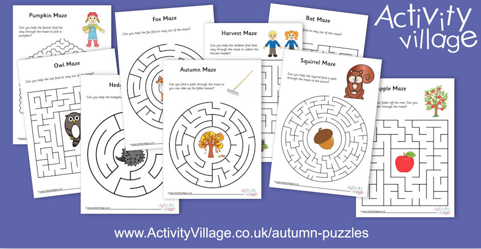 9 New Autumn Mazes 9 New Autumn Mazes