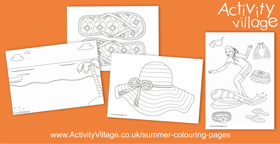 New Summer Colouring Pages New Summer Colouring Pages