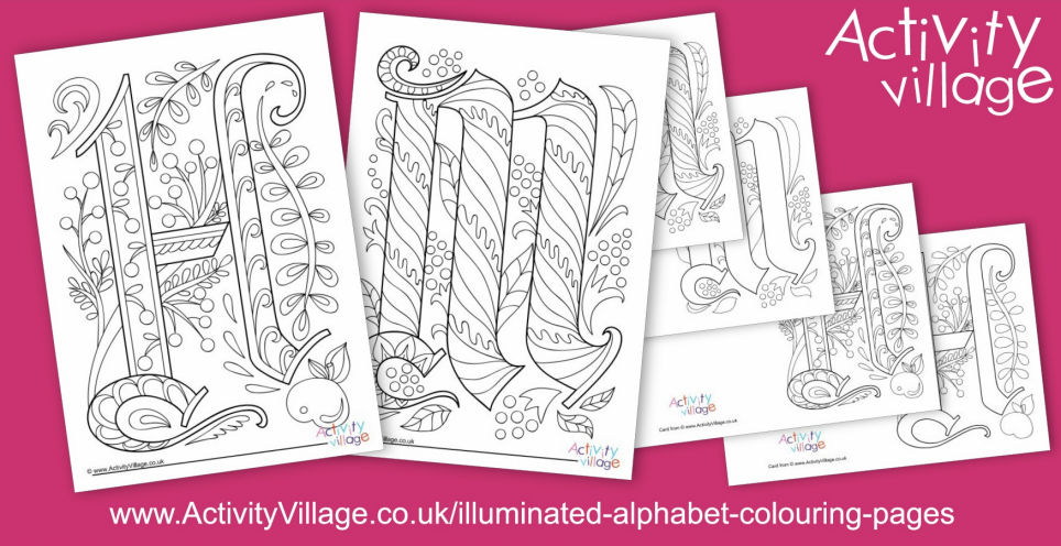 Beginning A New Set of Illuminated Alphabet Colouring Pages ...