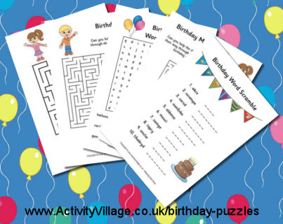 Printable Birthday Puzzles