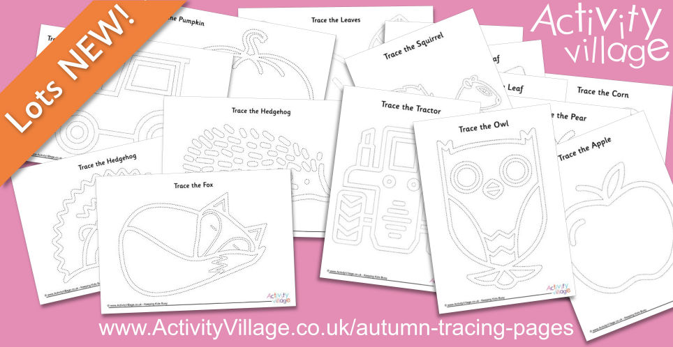 Brand New Tracing Pages for Autumn