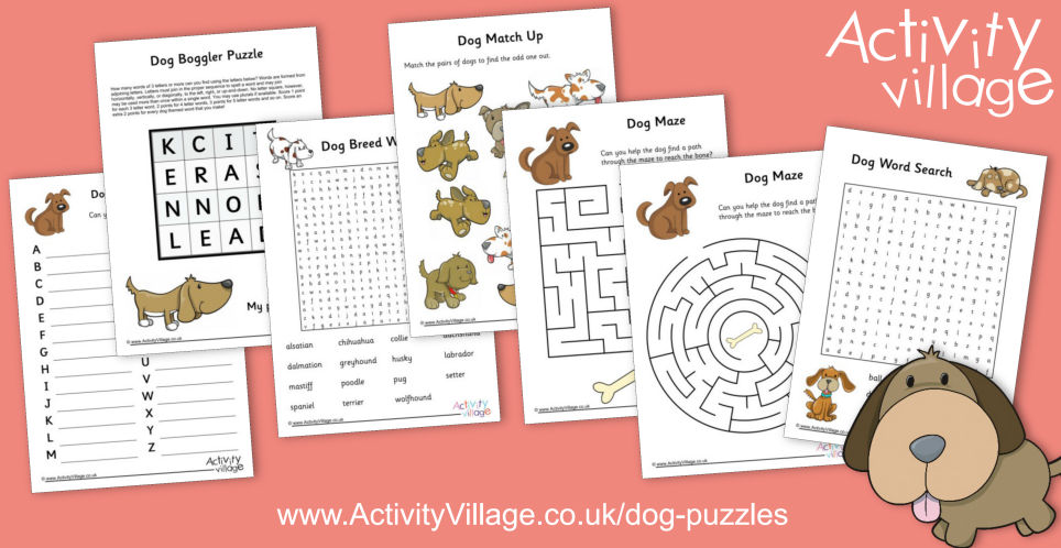 Challenge The Kids To Some Of Our New Dog Puzzles! Challenge The Kids To Some Of Our New Dog Puzzles!