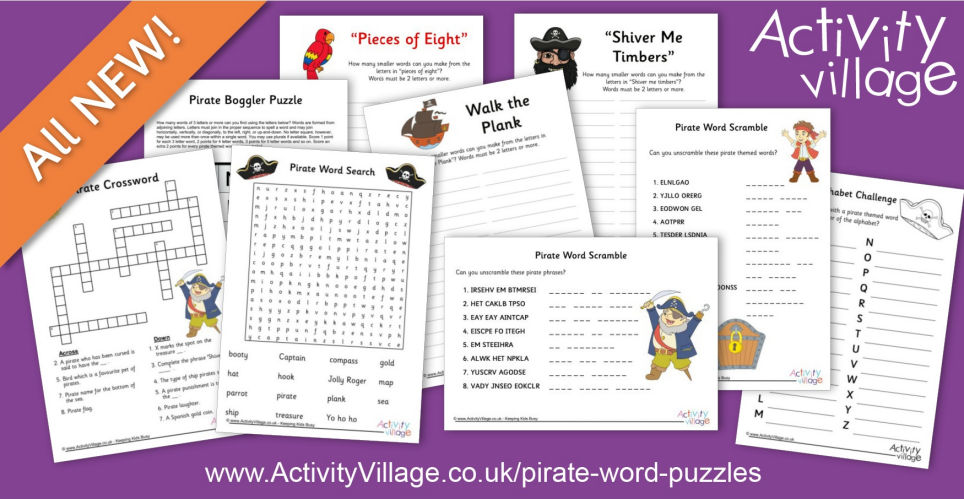 Challenge the Kids With Our New Pirate Word Puzzles Challenge the Kids With Our New Pirate Word Puzzles