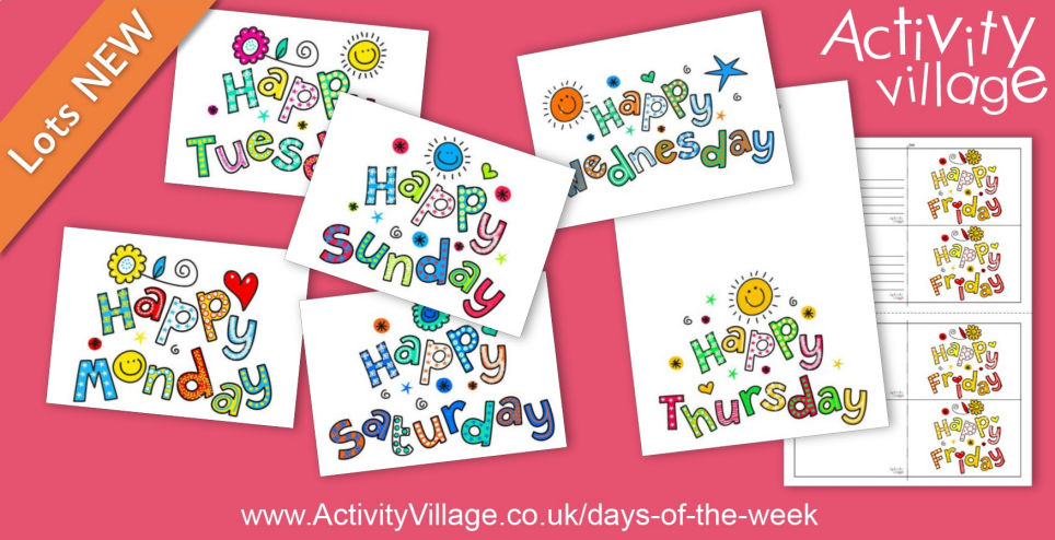 Cheerful New Postcards and Greetings Cards for the Days of the Week Cheerful New Postcards and Greetings Cards for the Days of the Week