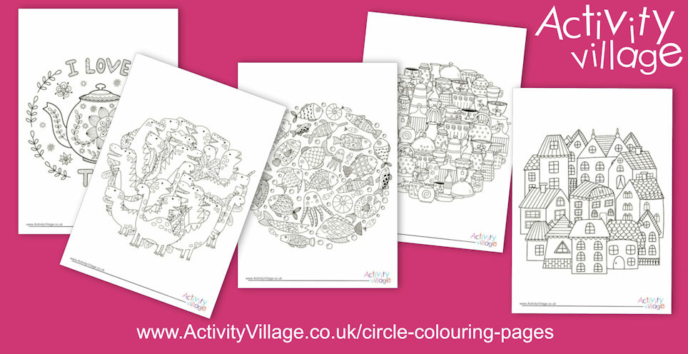 More Circle Colouring Pages!