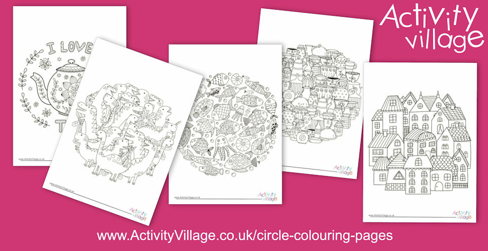 More Circle Colouring Pages! More Circle Colouring Pages!