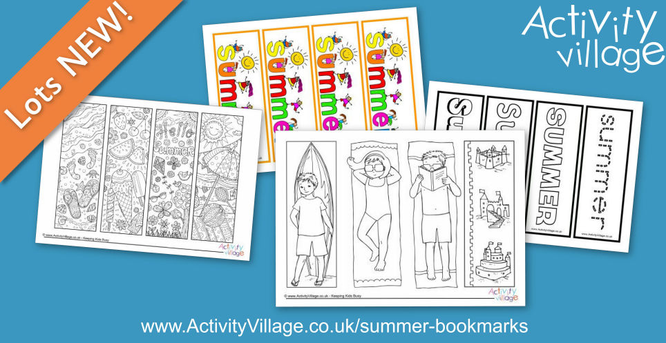 Colour a Bookmark for Summer Reading!