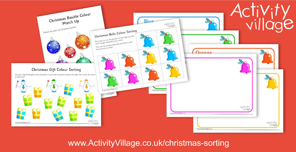 Colour Sorting Activities for Christmas