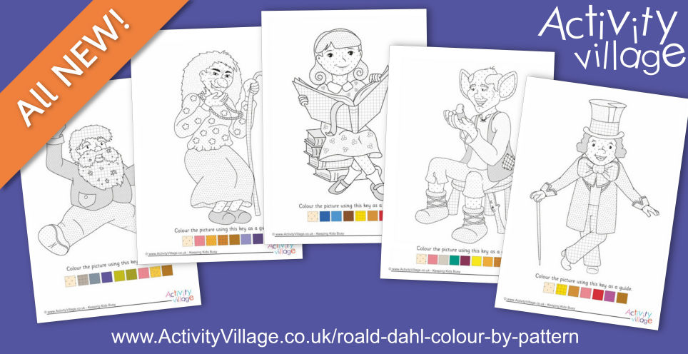 Colour Your Favourite Roald Dahl Characters - By Pattern!