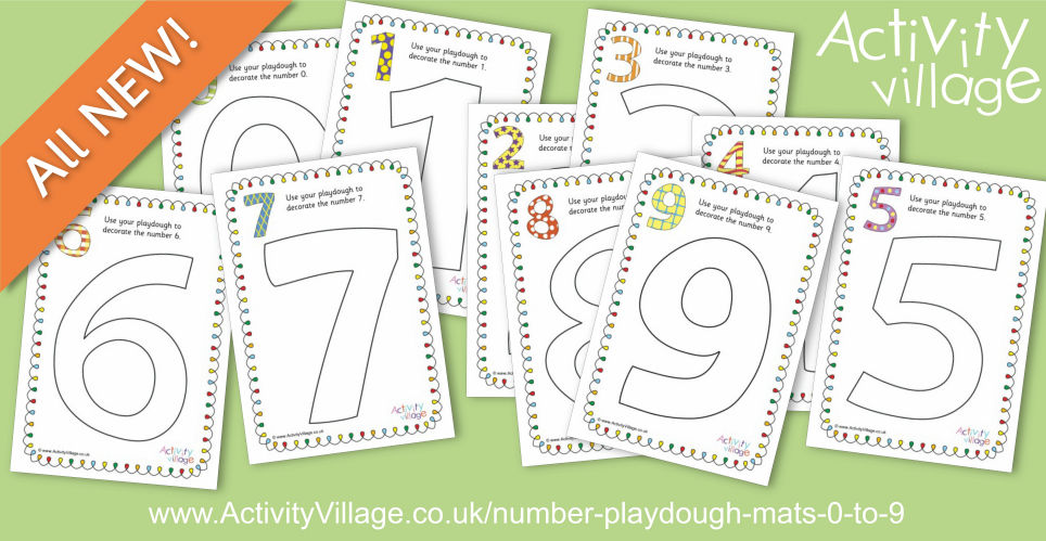 Colourful Early Learning Number Playdough Mats for Little Ones Colourful Early Learning Number Playdough Mats for Little Ones
