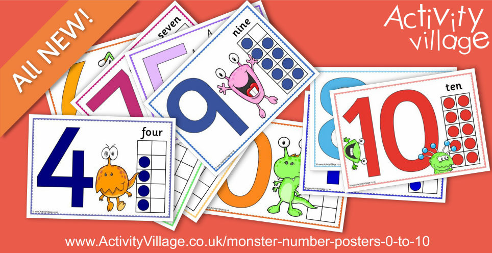 Colourful Monster Number Posters ...