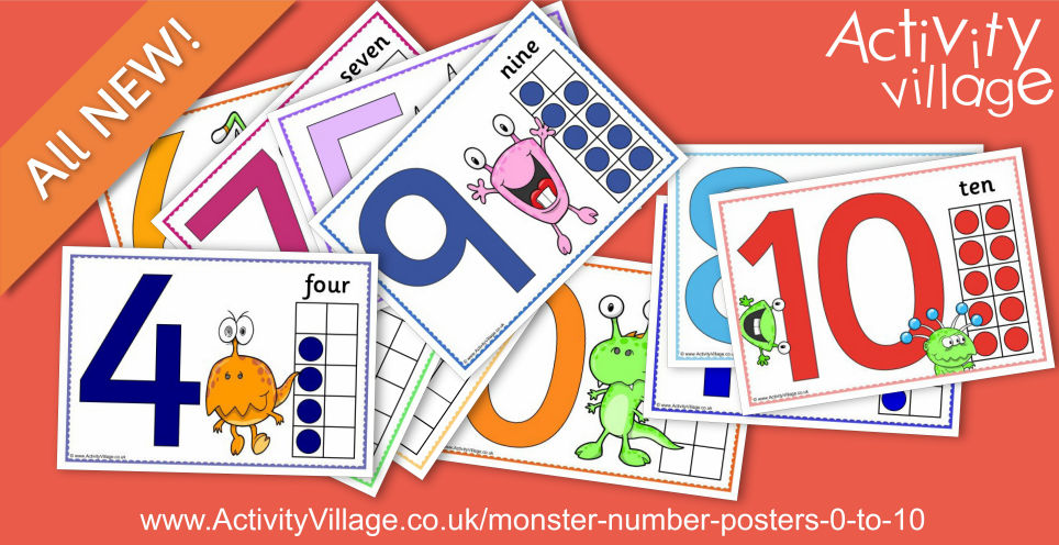 Colourful Monster Number Posters ... Colourful Monster Number Posters ...