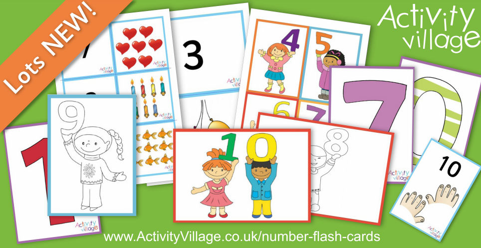 Colourful New Number Flash Cards